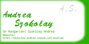 andrea szokolay business card